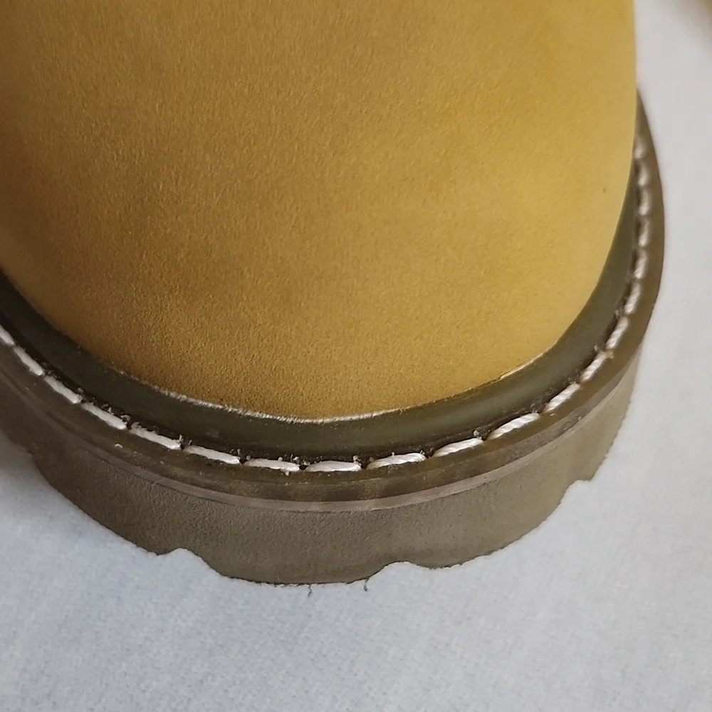 Tan Lace-Up Men's  Steel Toe Boots